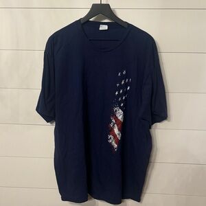 uSMC patriotic Navy Blue Graphic Men's Shirt